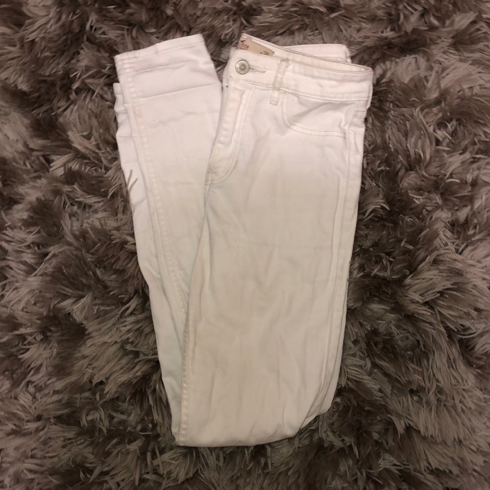 Hollister white high rise jeans